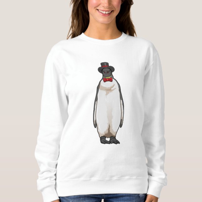 Sudadera Pingüino como Caballero con Gorra (Anverso)