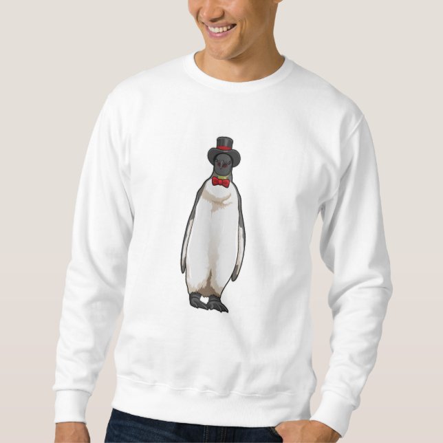 Sudadera Pingüino como Caballero con Gorra (Anverso)