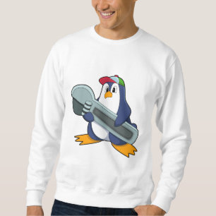 Sudadera Pingüino como Mecáhaico con Herramienta