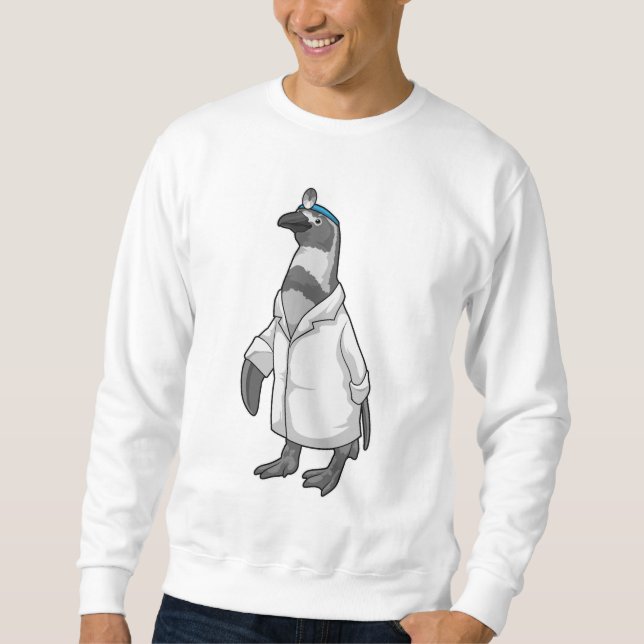 Sudadera Pingüino como Médica con abrigo de Médica (Anverso)
