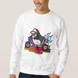 Sudadera Pingüino como motociclista