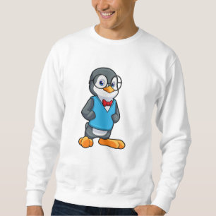 Sudadera Pingüino como nervioso con gafas