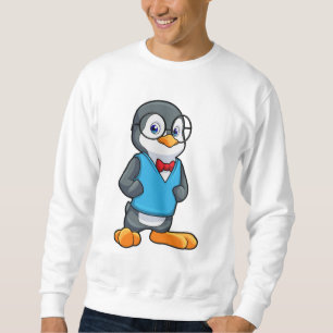 Sudadera Pingüino como nervioso con gafas