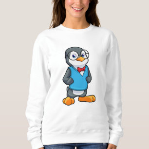 Sudadera Pingüino como nervioso con gafas