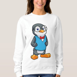 Sudadera Pingüino como nervioso con gafas