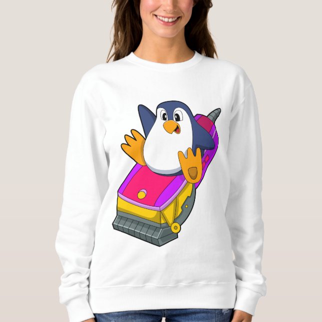 Sudadera Pingüino como peluquero con Razor (Anverso)