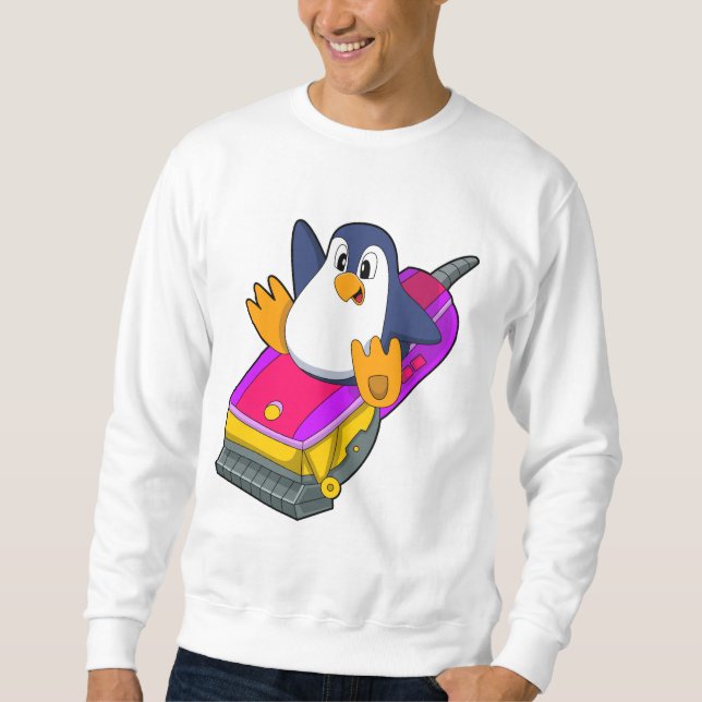 Sudadera Pingüino como peluquero con Razor (Anverso)