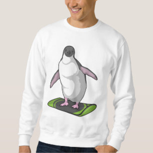 Sudadera Pingüino como snowboard
