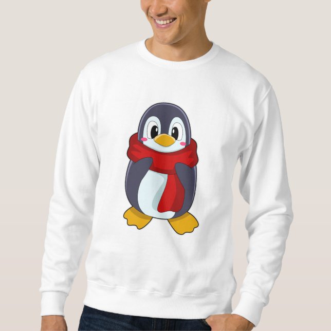 Sudadera Pingüino con bufanda (Anverso)