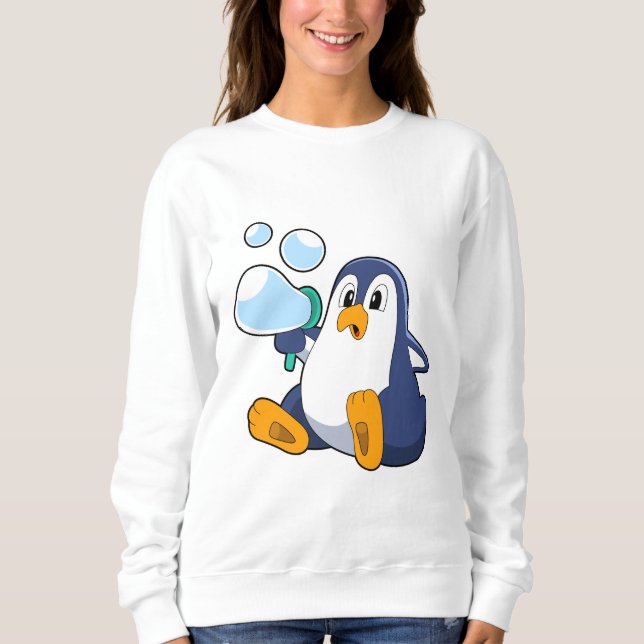 Sudadera Pingüino con burbujas de jabón.PNG (Anverso)