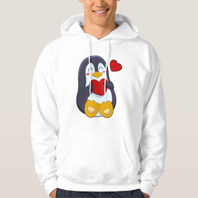 Sudadera Pingüino con corazón (Anverso)
