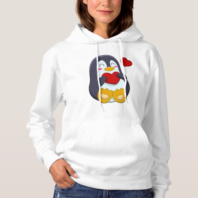 Sudadera Pingüino con corazón (Anverso)