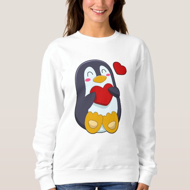 Sudadera Pingüino con corazón (Anverso)