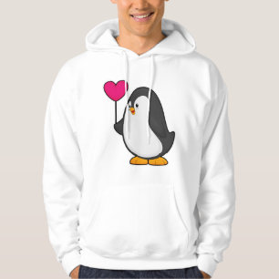 Sudadera Pingüino con globo cardíaco