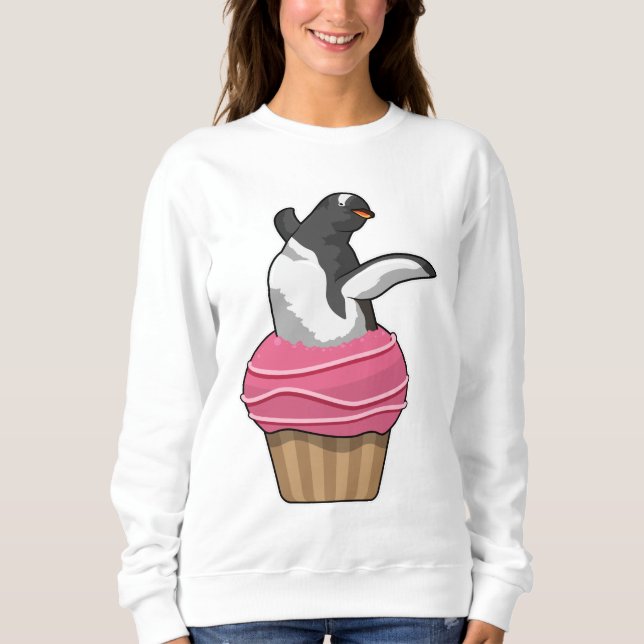 Sudadera Pingüino con Muffin (Anverso)