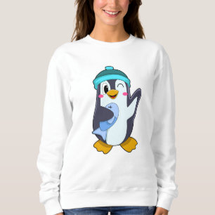 Sudadera Pingüino con pescado y Gorra