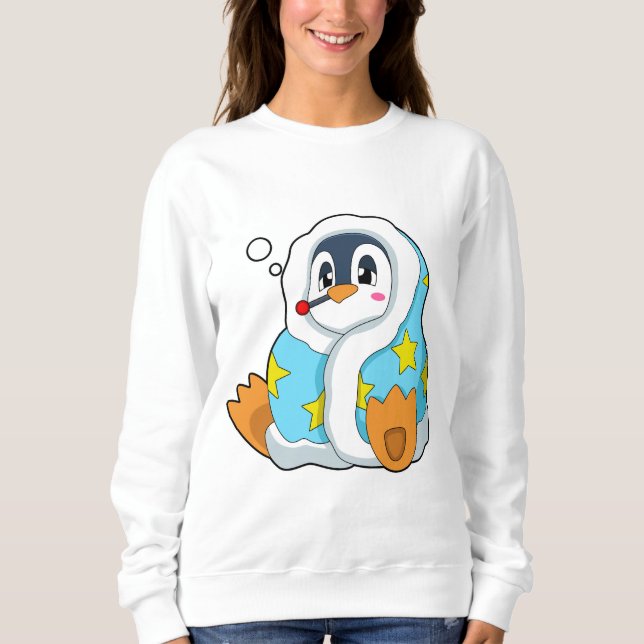 Sudadera Pingüino con termómetro clínico (Anverso)