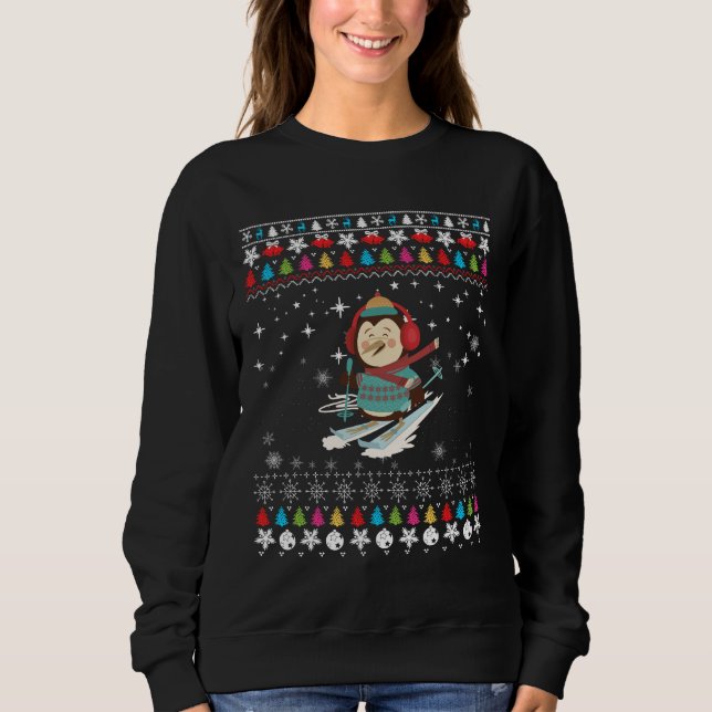 Sudadera Pingüino de esquí Navidad (Anverso)