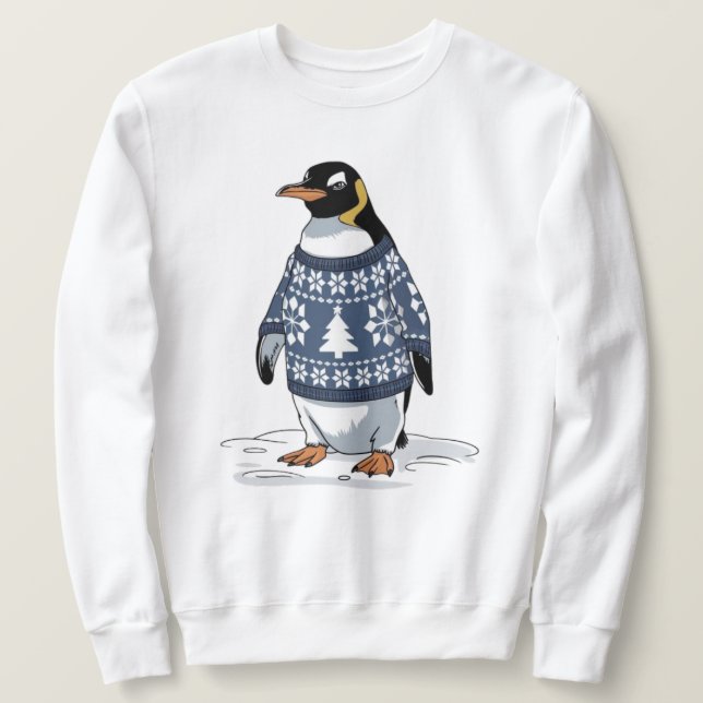 Sudadera Pingüino de Navidad (Anverso del diseño)