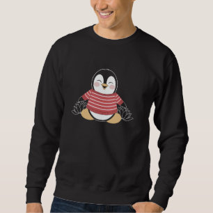 Sudadera Pingüino De Yoga En Un Acogedor Dulce Mediador