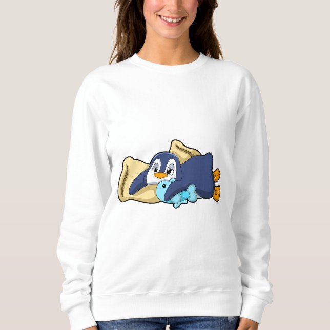 Sudadera Pingüino durmiendo con almohada (Anverso)