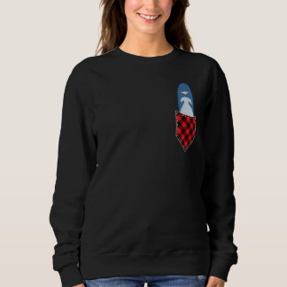 Sudadera Pingüino En Bolsillo Pingüino Cuadros Rojos Navida