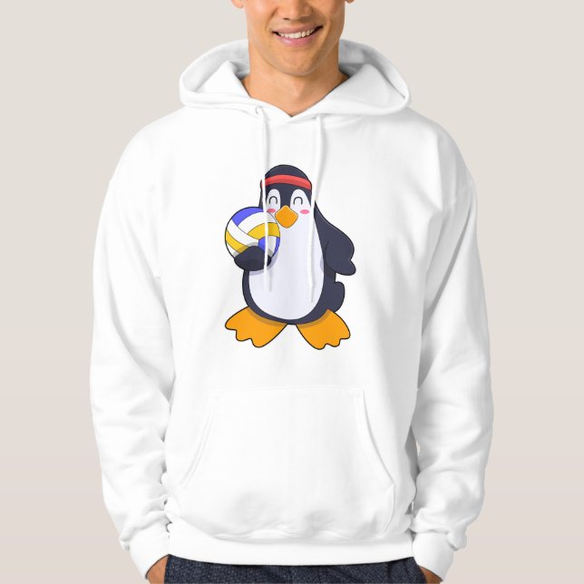 Sudadera Pingüino en deportes de voleibol (Anverso)