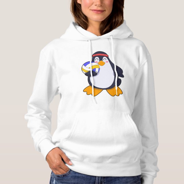 Sudadera Pingüino en deportes de voleibol (Anverso)
