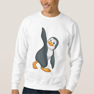 Sudadera Pingüino en ejercicio de Stretching de Yoga