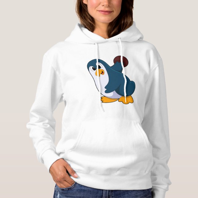 Sudadera Pingüino en el Bowling con bolas (Anverso)