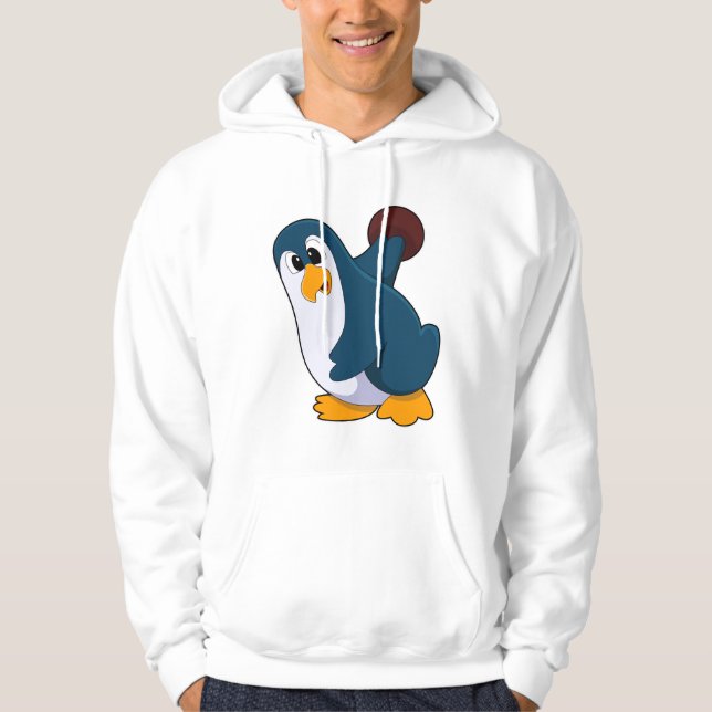 Sudadera Pingüino en el Bowling con bolas (Anverso)