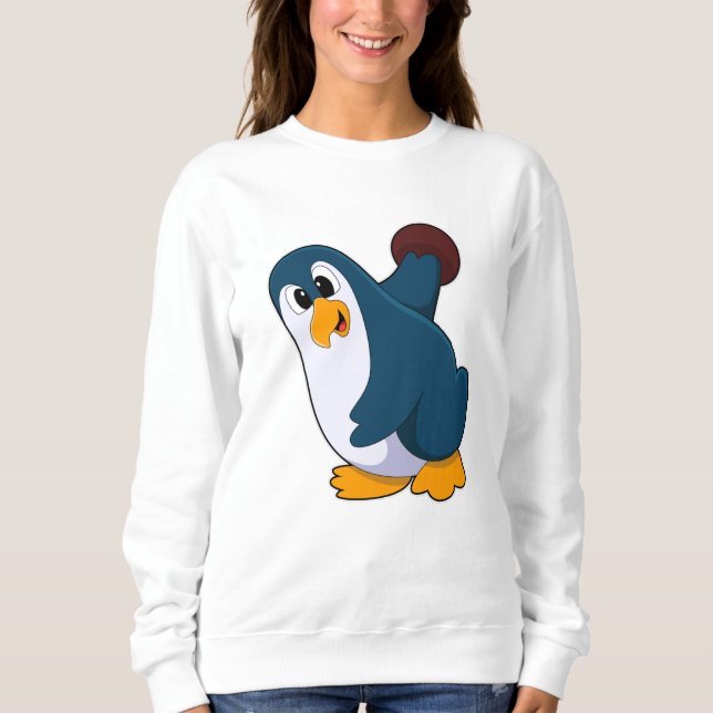 Sudadera Pingüino en el Bowling con bolas (Anverso)