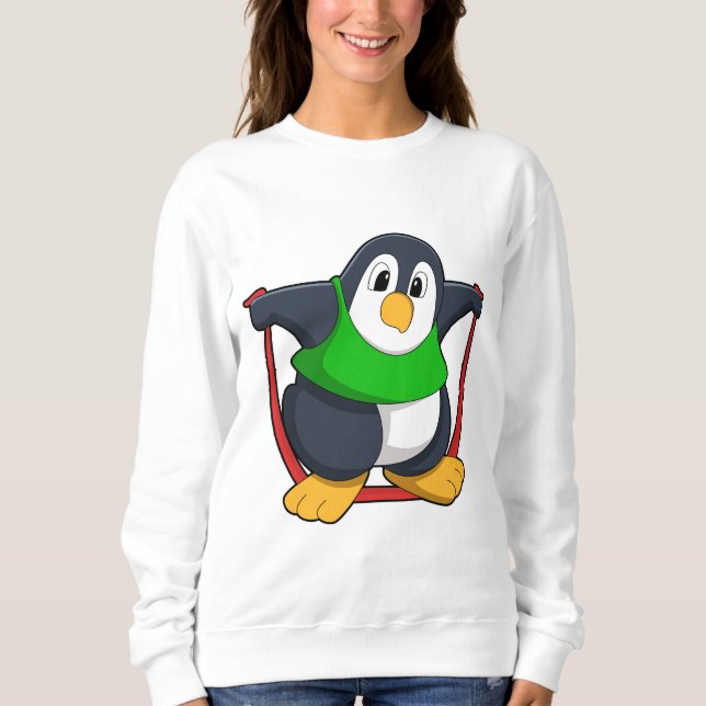 Sudadera Pingüino en Gimnasio con cuerda para saltar.PNG (Anverso)