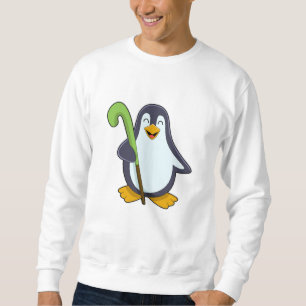 Sudadera Pingüino en hockey con bate de hockey