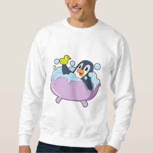 Sudadera Pingüino en la bañera con pato