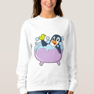Sudadera Pingüino en la bañera con pato
