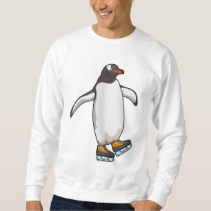 Sudadera Pingüino en patinaje sobre hielo con patines de hi
