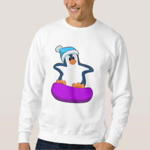 Sudadera Pingüino en Snowboard con Snowboard