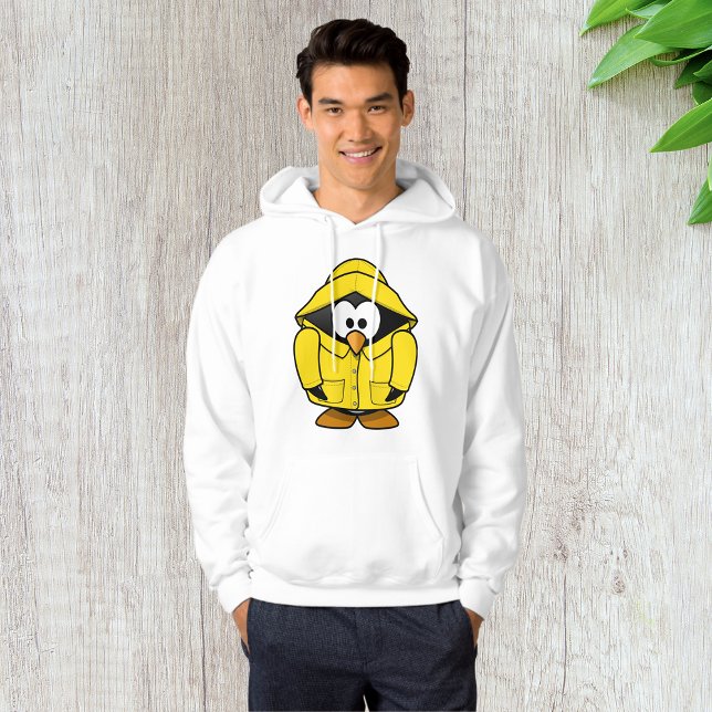 Sudadera Pingüino En Un Abrigo De Lluvia Amarillo (Subido por el creador)