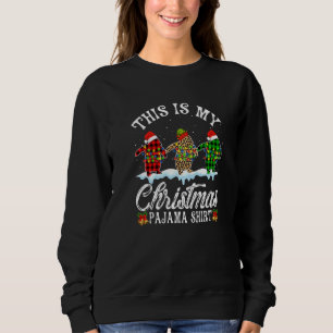 Sudadera Pingüino Esta Es Mi Camiseta De Luces De Navidad N