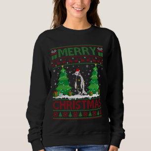 Sudadera Pingüino fea dulce árbol de Navidad iluminando