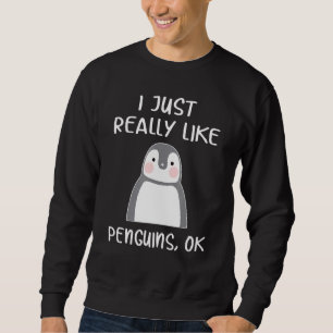 Sudadera Pingüino Me Gustan Mucho Los Pingüinos Ok