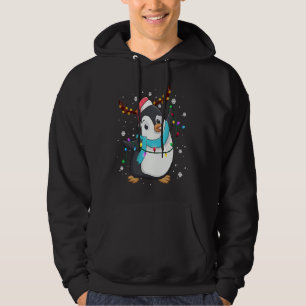 Sudadera Pingüino Navideño Reno Gorro de Santa Luces Navida