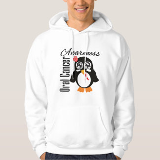 Sudadera Pingüino oral de la conciencia del cáncer