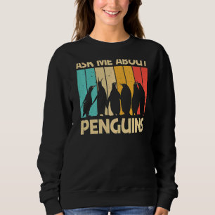 Sudadera Pingüino Para Hombres Mujeres Pingüinos Retro Anim