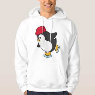 Sudadera Pingüino patinando sobre hielo con sombrero