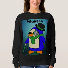 Sudadera Pingüino personalizado lindo verde claro