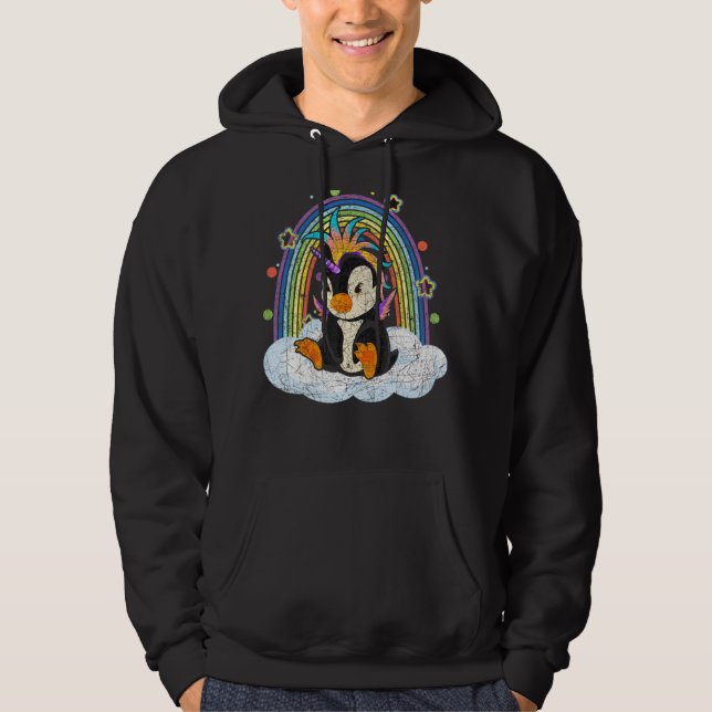 Sudadera Pingüino pingüino de arcoiris de la Antártida (Anverso)