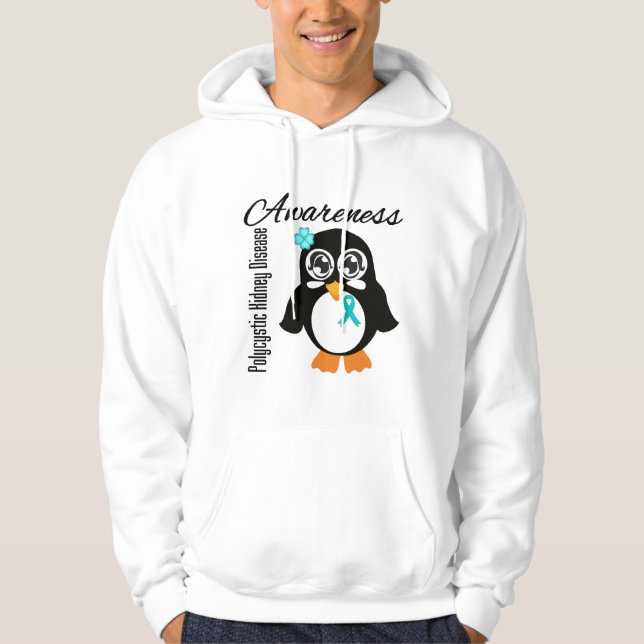 Sudadera Pingüino policístico de la conciencia de la (Anverso)