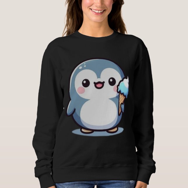 Sudadera Pingüino Tranquilo – Momentos Dulcemente Derretido (Anverso)
